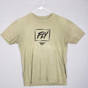Fly Racing Men's Zoom Tee Shirt Light Olive Green Motocore Extreme Sports Size M